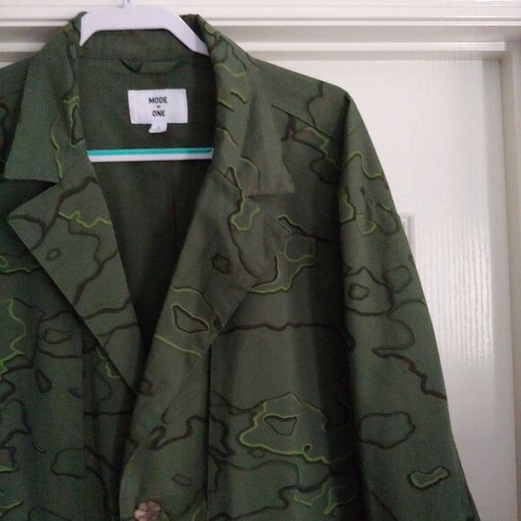 Mode of One Camo Lightweight Button Coat Streetwear Gorpcore Military Style L - Picture 4 of 14